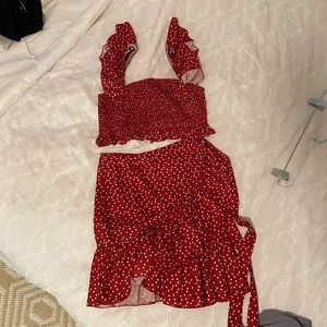 Red Two Piece Set